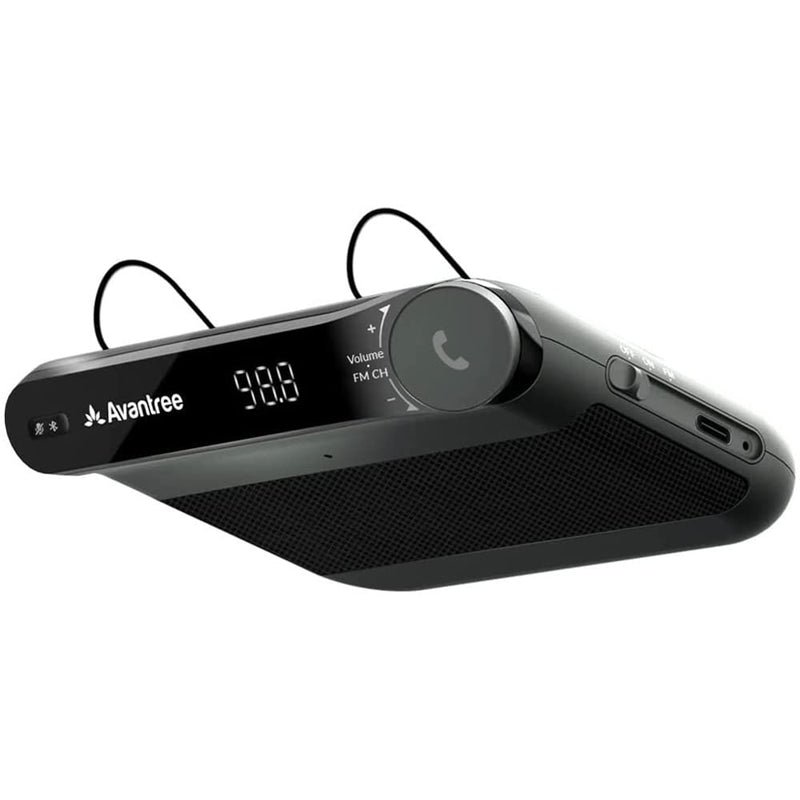 Avantree Roadtrip - Car Bluetooth Speaker & Wireless FM Transmitter Kit | Streaming Cell Phone Audio to Car Speaker with Hands-Free 6W Speakers, Built-in Mic, and Long 22hr Playtime