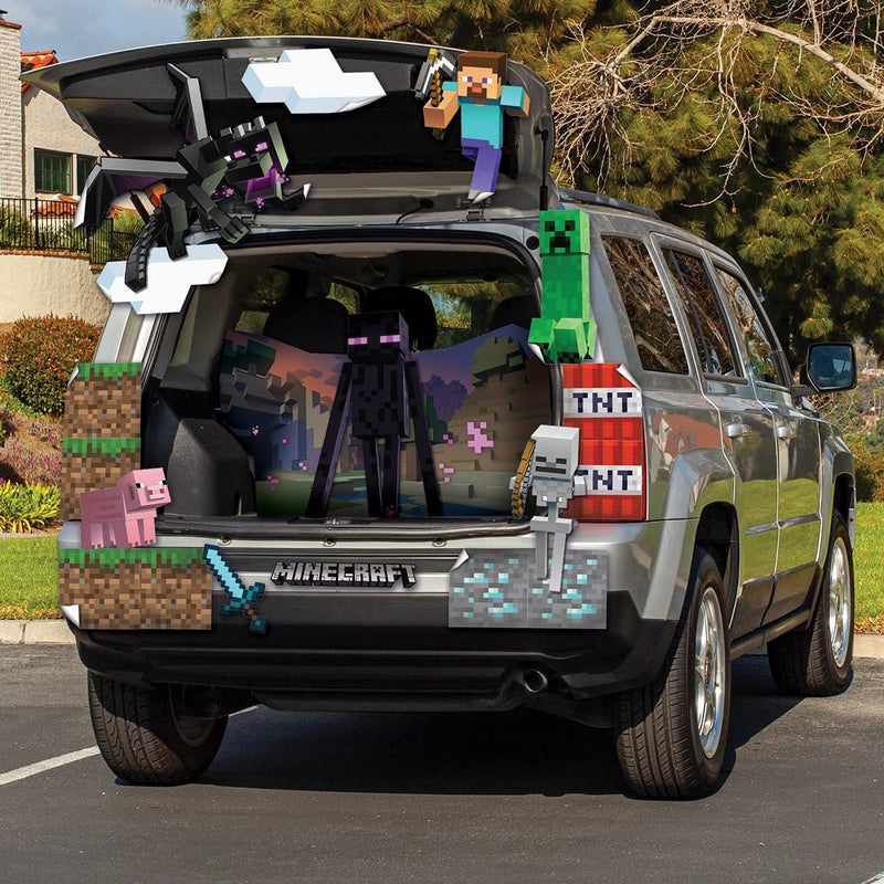 Disguise Minecraft Trunk or Treat Decorations for Car, Official Minecraft Car Trunk Decorations for Halloween, Kit with Themed Panels for Cars and SUVs
