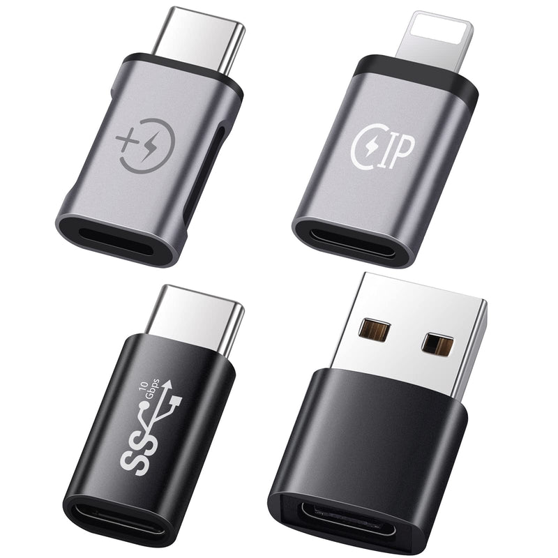 Type C to USB A,Type C Female to iPhone Male,Type C Female to Type C Male, iPhone Male toType C Female,Compatible iPhone 14 13 12 11 8,Laptop, PC, Power Bank and More Type C Devices C-A C-C