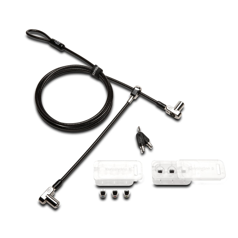 Kensington Universal 3-in-1 Keyed Cable Lock - Twin Lockheads for Laptops & Other Devices (K63380WW)