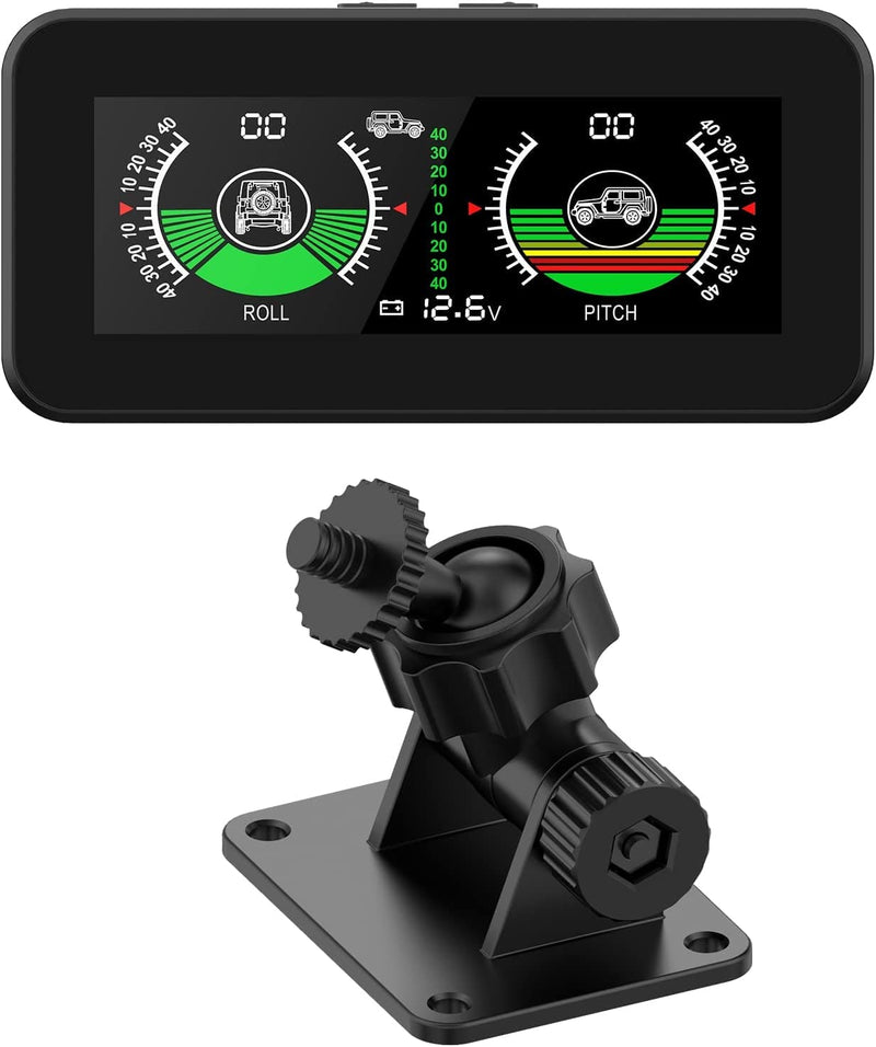 Digital Car Inclinometer Level Tilt Gauge Dual Mode, DC 5V-30V Automotive Slope Meter Clinometer Offroad with Built-in Multi-axis Gyroscope M50