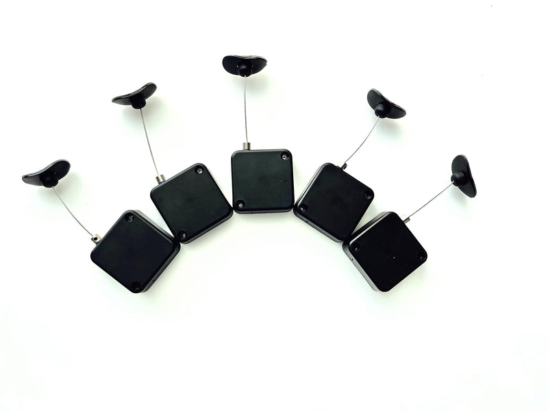 5Pack Retractable Security Cable Lock, Remote Control Security Lock, Remote Control Anti-Lost Rope for TV, DVD, Hardware Cable Lock ，No More Searching for The TV Remote