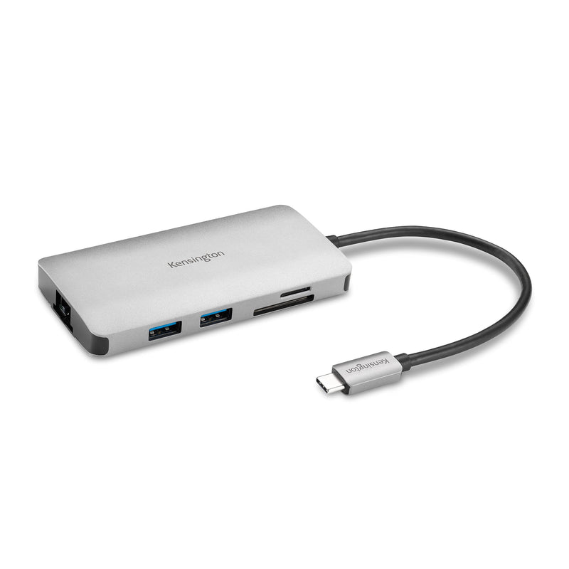 Kensington UH1400P 8-in-1 USB-C Hub with 85W Pass Through Charging Power Delivery, 4K 60Hz HDMI, Ethernet, MicroSD Card, 3 USB-A 3.2 for M1 /M2 Macbook Pro Air, HP, Lenovo, iPad Pro, Silver (K33820WW) USB-C Ultra Portable Dock 4K 60Hz USB C Hub