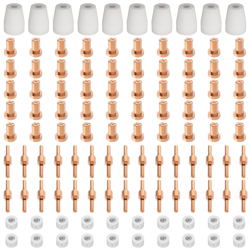 110Pcs PT31 Plasma Cutter Consumables, HEROCUT Plasma Cutter Torch Accessories for CUT35i CUT45 CUT50 Plasma Cutter with PT-31 JG-40 LG-40 Plasma Cutter Torch 110Pcs PT31 Consumables