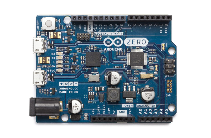 Arduino Zero [ABX00003] – 32-bit ARM Cortex-M0+, 48MHz, 256KB Flash, 32KB SRAM, Native USB, 14 Digital I/O Pins, 6 Analog Inputs, Compatible with Arduino IDE for Embedded and IoT Projects