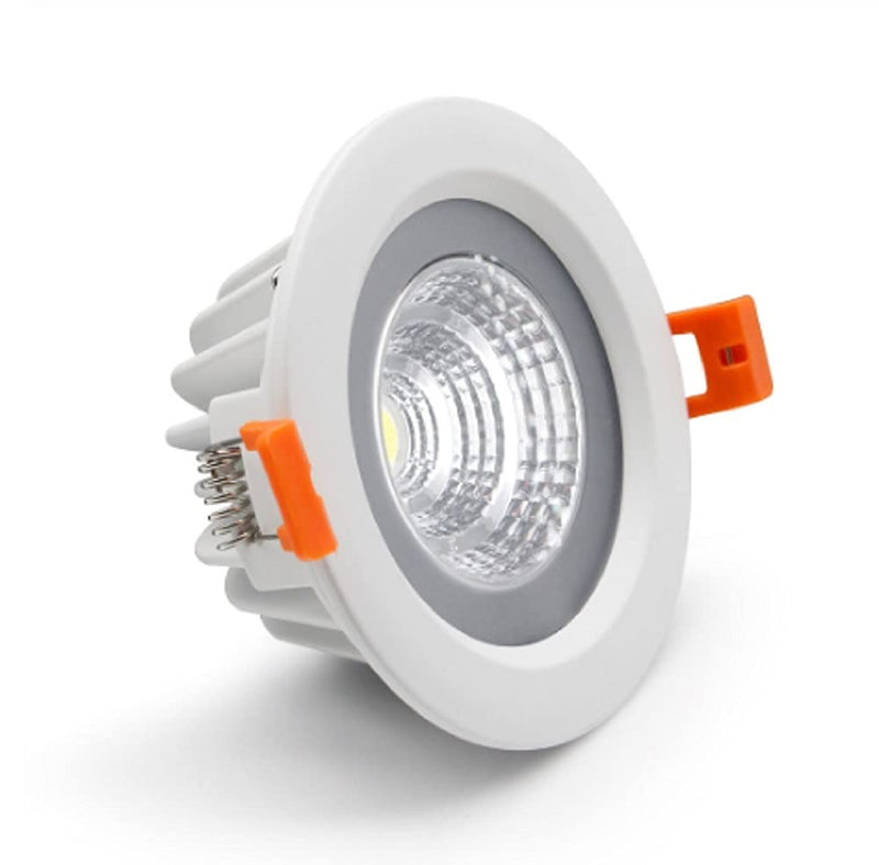 LS-PRO 4.25inch 15w LED Recessed Ceiling Light Slim Aluminium Panel, Anti Rust Fixture Downlight Shower Spotlight IP65 Waterproof for Wet Location Indoor & Outdoor Natural light/4000k-White Body 15W NATURAL LIGHT White