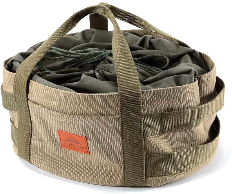 camping moon Carry Bag for Dutch Oven Durable Canvas Bag for 12-inch Dutch Oven (Do-32bk)
