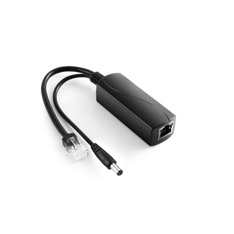 Revotech Gigabit PoE Splitter 48V to 12V 2A, 5.5x2.5mm DC IEEE 802.3af/at Standard Power Over Ethernet Splitter Adapter for Security IP Camera,Voip Phone, AP (PS5712TG-25) 12V 2A DC Plug 5.5x2.5mm DC