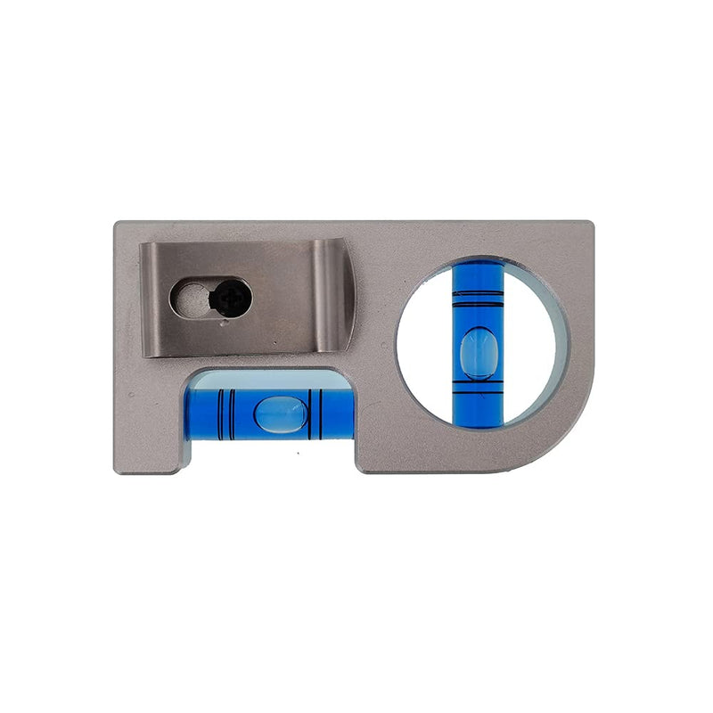 Convenient to carry Solid aluminum alloy Mini level ruler portable mini level bubble meter with magnetic function TV stand installation (Silver blue)