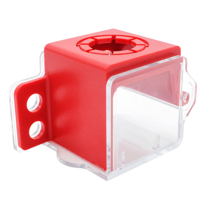 TRADESAFE Emergency Stop Button Cover Lockout - Box Type Transparent Push Button Switch Cover, 7/8-inch Hole Diameter, Medium Push Button Lockout Device Medium - Box Type