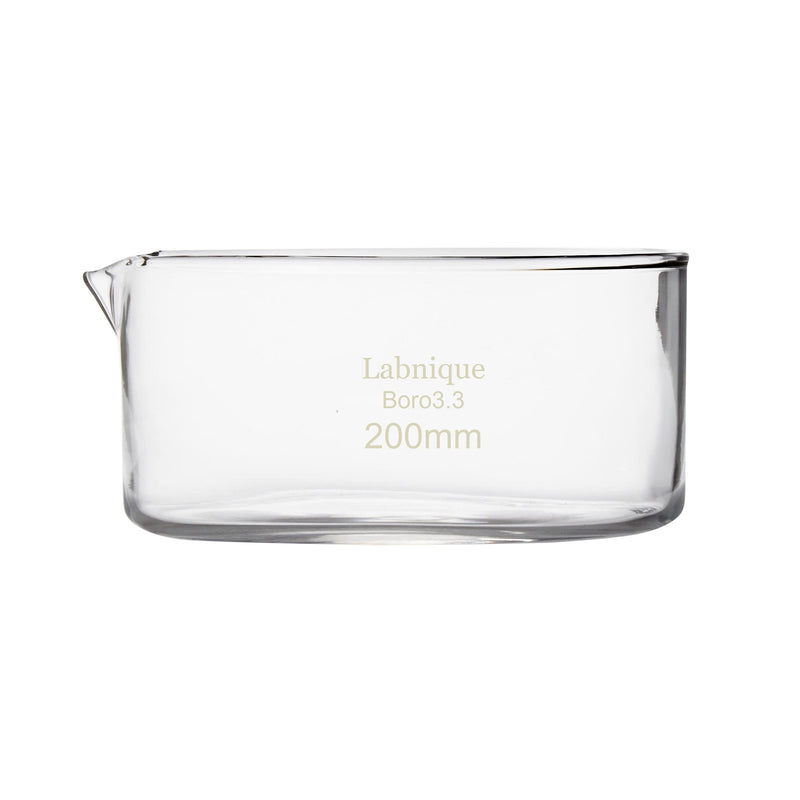 Labnique Borosilicate Glass Crystallizing Dish with Spout, Evaporation Dish (200mm), 2000 ml Capacity 200mm