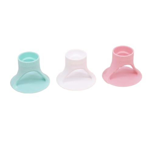 Craftelier - Set of Glue, Glue and Adhesive Tube Holders - Approx. Diameter: 6.1 cm Base, 2.9 cm Top Nozzle and 1.5 cm Bottom Nozzle - Color: Turquoise, White and Pink Multicolored