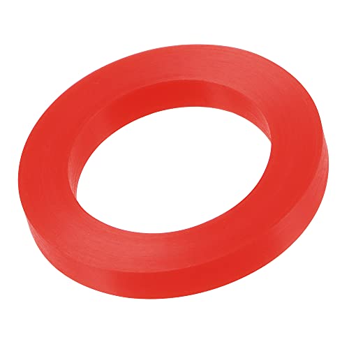 MECCANIXITY Silicone Rubber Flat Washer 1-1/4 Inch DN32 Gasket for Wrench Type Quick Connector, Red Pack of 5 1-1/4"