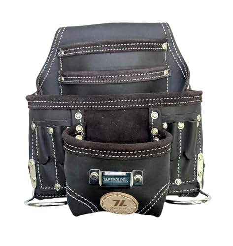 Zeluga 20-111 10 Pocket Rigger Heavy Duty Leather Tool Bag, Oil Tanned