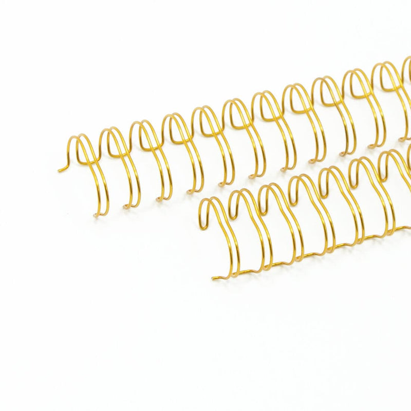 Craftelier - Set of 2 Double Ring Spiral Binders for Albums, Notebooks, Diaries or Calendars | Ideal for Scrapbooking and Other Crafting Projects | Ø 1.90 cm (0.75") - Gold Colour