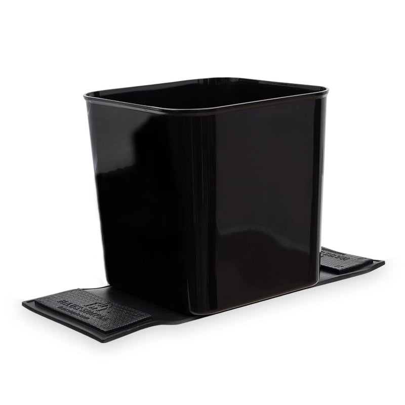 Car Trash Can for Vehicles Leakproof Compact Garbage Bin w/ Stability Flap, Anti-Slip Base, Portable Trash Holder for Cars, Trucks, SUVs, Minivans Compact, Easy to Clean Auto Container Organizer Black Large