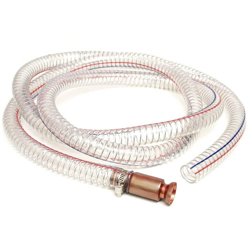 8.2FT 5/8" Heavy Duty Siphon Hose - Gerguirry Self-Priming Jiggler Pump for Boats, ATVs & Tractors Copper Nipple w/Metal Buckle, Fuel Transfer Tube for Gasoline Fuel Gas 1*8.2FT*5/8"ID