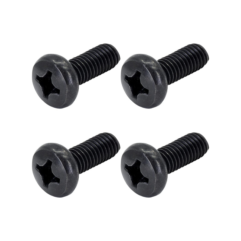 Black License Plate Screws for Lexus, Toyota, and Honda, Phillips Machine Pan Head 18-8, Stainless Steel, M6-1.0 x 16 mm Bolt (Pack of 4) M6-1.0 X 16mm