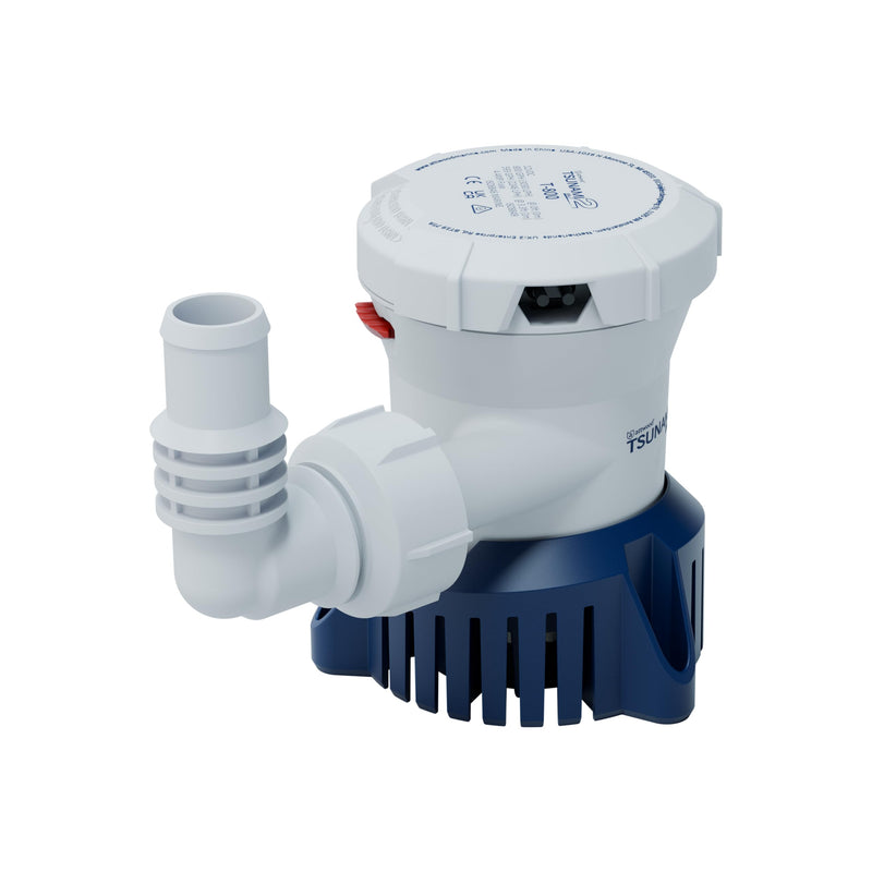 Attwood Tsunami Mk2 T800, 12V, Manual Bilge Pump, 800 GPH, with Fittings (Elbow & Straight), Direct Replacement for Attwood 4608-7 T800 - 12V, 800 GPH