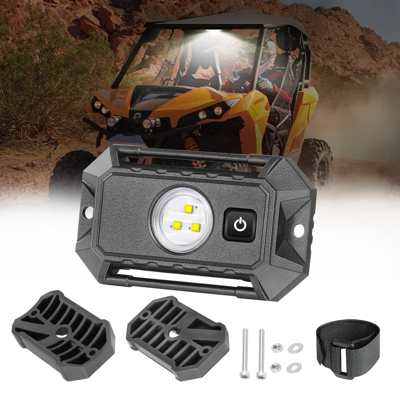 UTV LED Dome Light 12V with Switch, Rfroad Lighting Universal Roll Bar Mount LED White Light Interior Dome Light for UTV ATV Polaris RZR Can Am Car Golf Cart