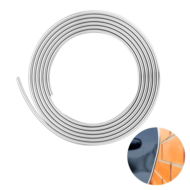 Car Door Edge Guards Chrome Silver Universal U Shape Moulding Trim Strip Automotive Door Protector Decorative for Sedans, Trucks, SUV, ATV (16FT, Silver) 16FT