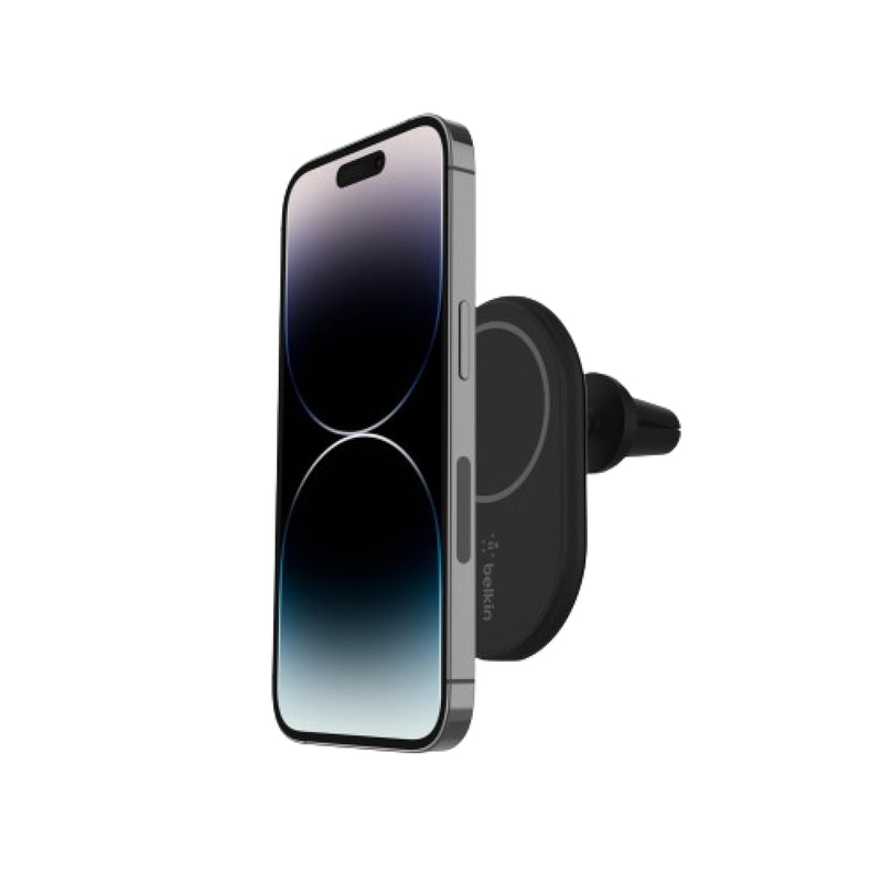 Belkin 10W Magnetic Wireless Car Charger, Vent Mount, No Adapter | iPhone 17/16/15/14, Pixel 10 compatible, no power adapter included, hands-free driving, vent mount No Power Supply Included