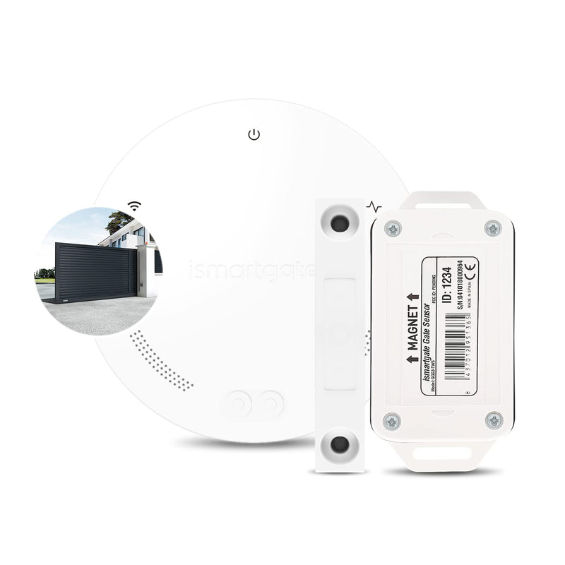 ismartgate MINI Smart gate Opener - Universal WiFi Remote Controller Compatible with Alexa, Google Home, iPhone, Android,Door Left Open Alert, Door Security Systems. No Hub Needed. Wireless Sensor