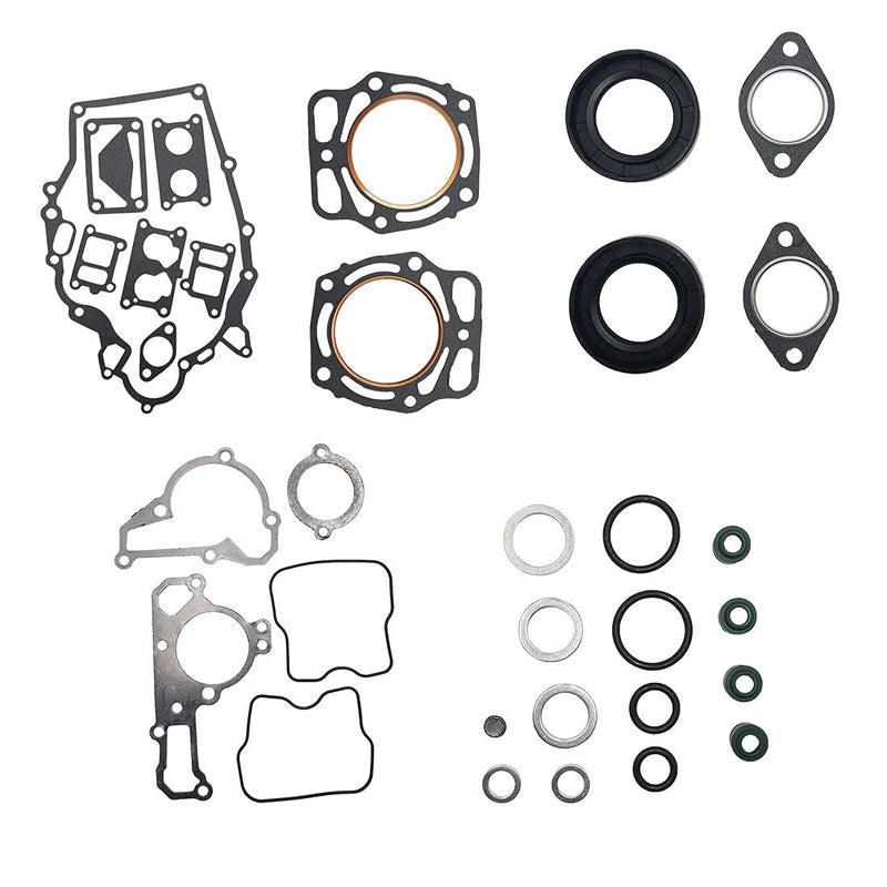 Complete Engine Gasket Kit for Kawasaki Gas Mule KAF620 2500, 2510, 2520, 3000, 3010, 3020, 4000, 4010 FD620 & FD661 with 2 Oil Seals Dirt Bike Engine Gasket Valve Seal O-Ring Set Kit New