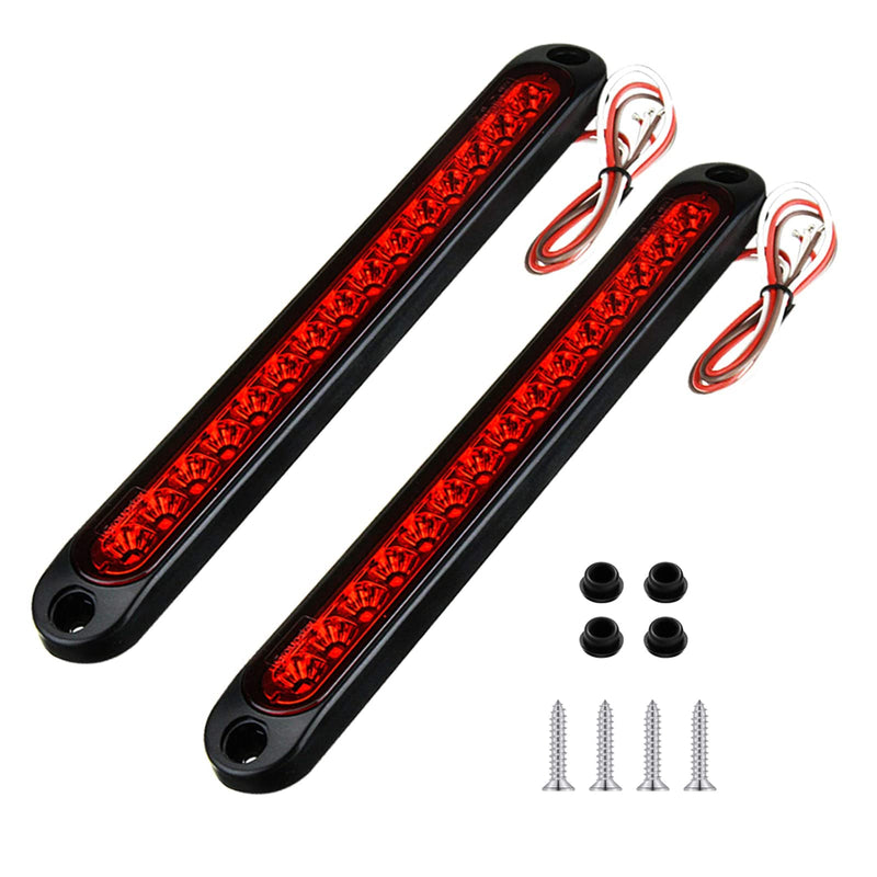 15 LED Trailer Brake Tail Light, LED Bar Stop Turn Tail Lights Waterproof Assembly Brake Strip Red Light for Marine Boats Golf Cart Offroad Truck RV UTV ATV Red Lens
