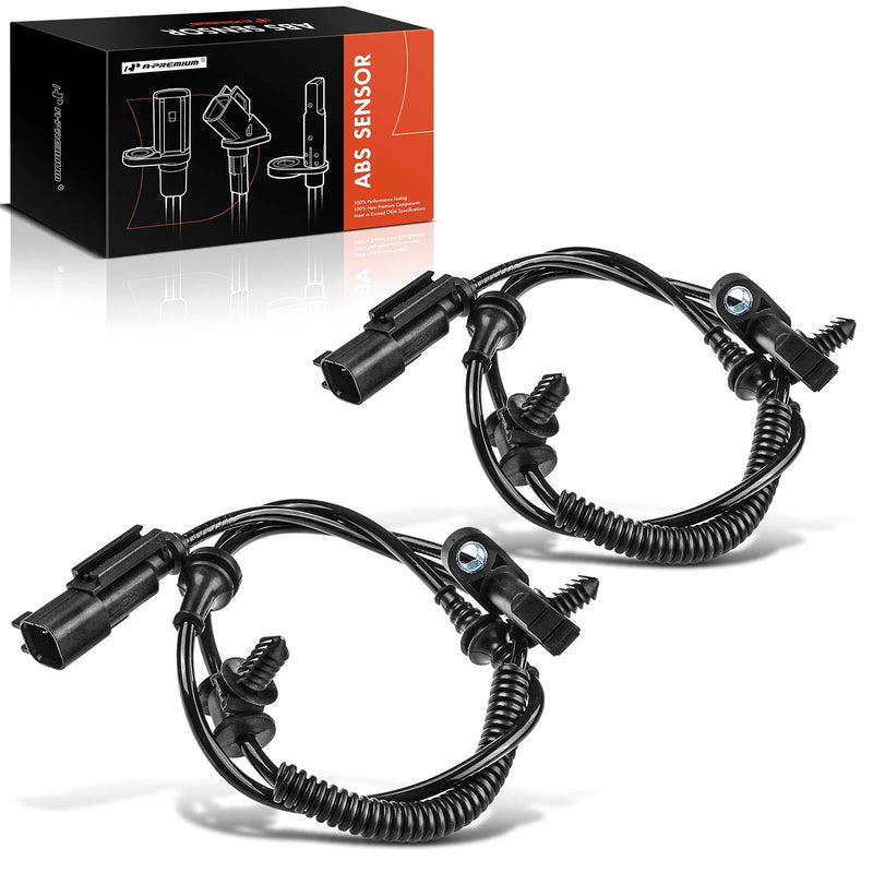 A-Premium 2PC Set Rear ABS Wheel Speed Sensor for Ford Explorer Flex Taurus & Lincoln MKS MKT, 2010-2019 [with Automated Parking Assist] Rear Driver & Passenger Side Pack of 2