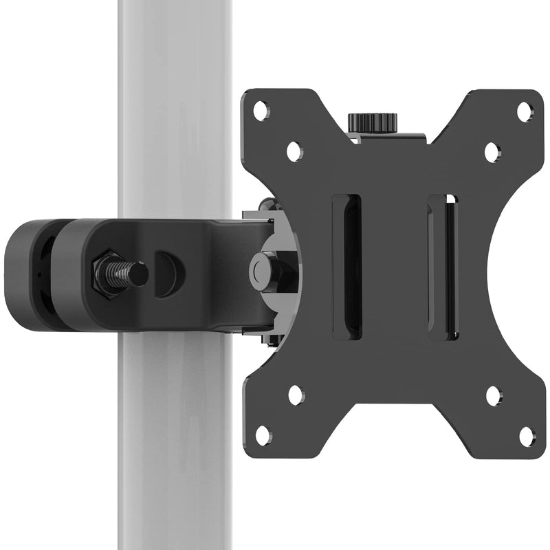WALI Mount Plate for Universal Monitor Mounting System, Fits 1.1 to 2.4 inch Diameter Pole, Mounting Holes for 75 by 75 mm and 100 by 100mm (VES02), Black For 1.1''-2.4'' diameter pole