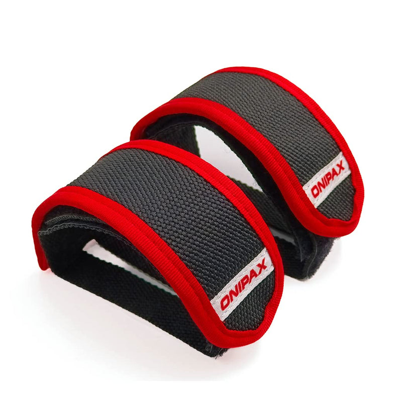 ONIPAX Outdoor Bike Pedal Straps Toe Clips Straps Tape 2 PCS Red