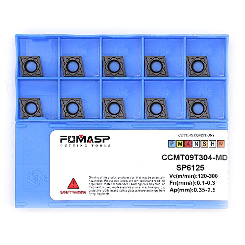 CCMT32.51 / CCMT09T304-PM of CNC Carbide Inserts for Steel Turning Cutting Tools, The Chip Breaker PM fit for Semi-Finishing Metal Cutting, 10 PCS.