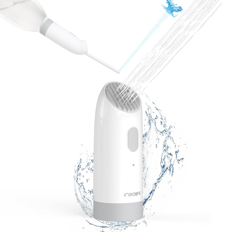 Insolife® Portable Bidet | High Pressure Travel Bidet 350ml | 2 Pressure Modes, IPX7 Waterproof, USB Rechargeable Personal Hygiene on Trip & Daily Use PB020