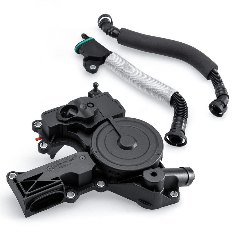 PCV Valve Engine Crankcase Vent Valve Oil Separator with Breather Hose Kit Compatible with Audi A3, A4, A5, Q5, TT, VW Beetle,CC, Golf, Passat, Tiguan Replacement 06H103495B