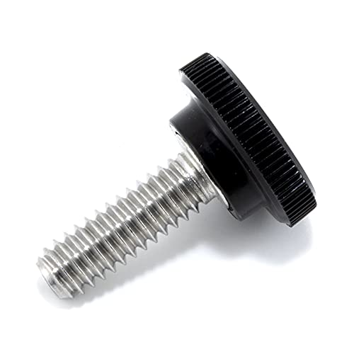 TSD 1/4"-20 x 3/4" Stainless Thumb Screw Black Round Knob USA (25 Pack) 25