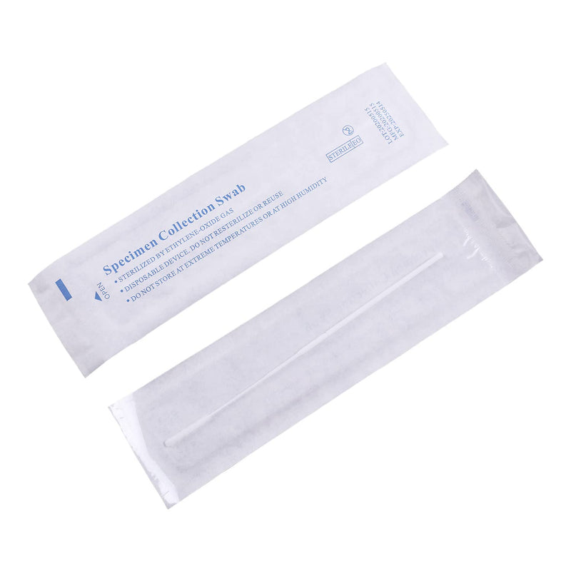 500 Pack Nasopharyngeal Nylon Specimen Flocked Swab, Nasal Swabs Sterile Nasopharyngeal Swab Individually Wrapped, Nylon Flocking Tip ABS Handle Flocked Swab for Sampling 500