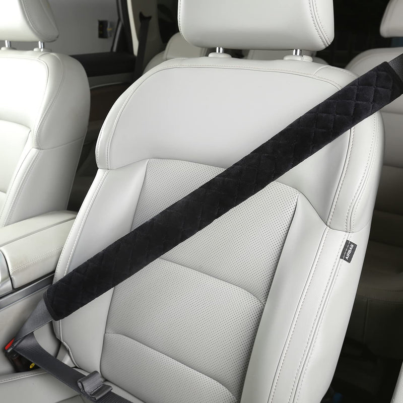 Extra Long Seatbelt Covers for Adults Kids Women & Men, Soft Car Seat Belt Strap Cushion for for truck & bus drivers only, Shoulder Neck Chest Protector Pads, 1pc, Black, 25.5in 25.5in - 1pc