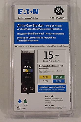 Eaton BRP115A1CS 15 Amp Single Pole All in One Breaker Cutler-Hammer