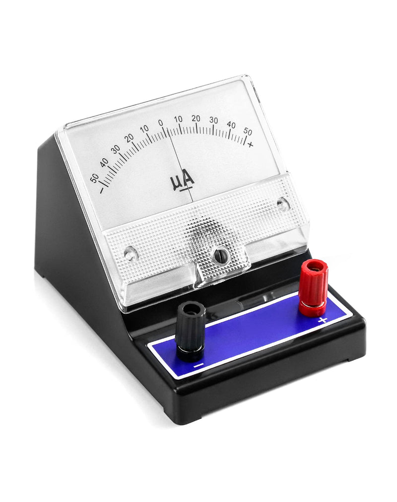 QWORK Galvanometer, Dual Range +/-50-0-50µA, DC Moving Coil Ammeter, 1 Pack