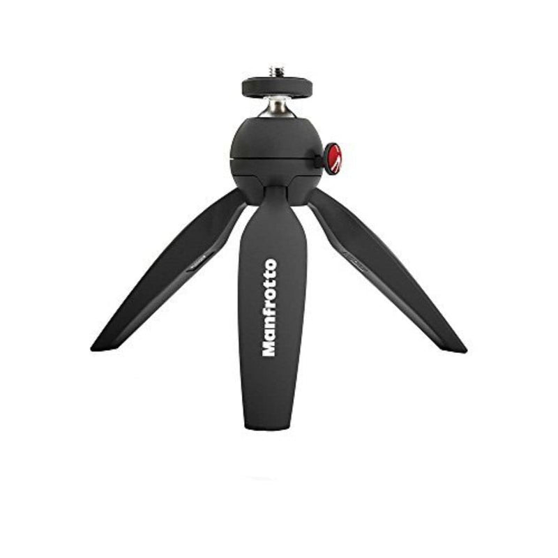 Manfrotto MTPIXIMII-B, PIXI Mini Tripod with Handgrip for Compact System Cameras, for DSLR, Mirrorless, Video, Made in Italy, Technopolymer and Aluminum, Black PIXI Mini Made in Italy