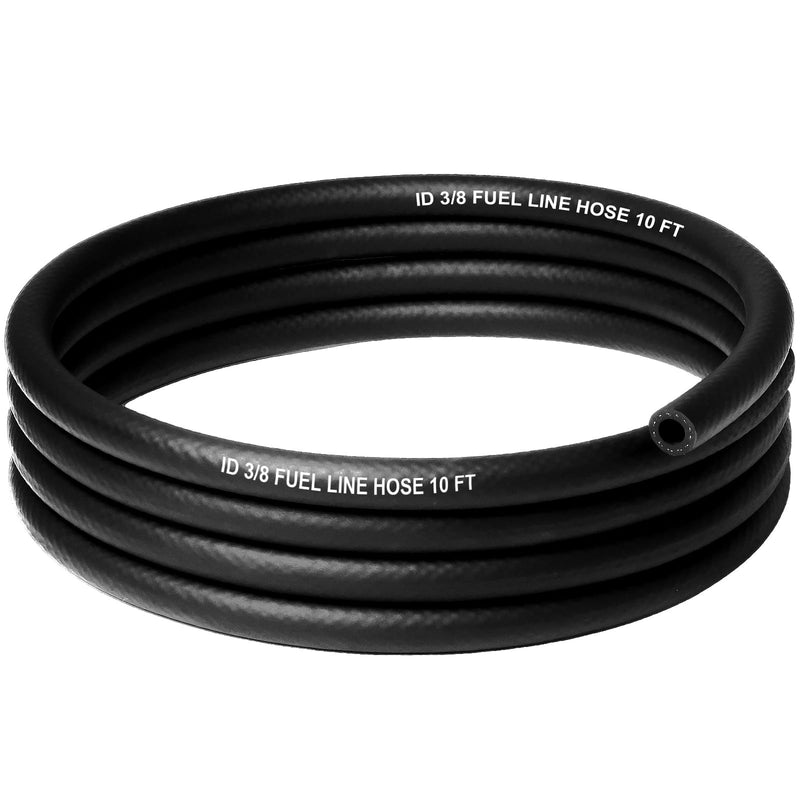 3/8 Inch (10mm) ID Fuel Line Hose, 10 FT 300PSI Push Lock NBR Rubber Hose for Automotive 3/8" ID 10FT