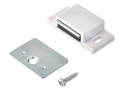 MPJ Shutter Hardware 50631-R 15lb Single Magnetic Catch White/zinc Retail Pack (30) 30