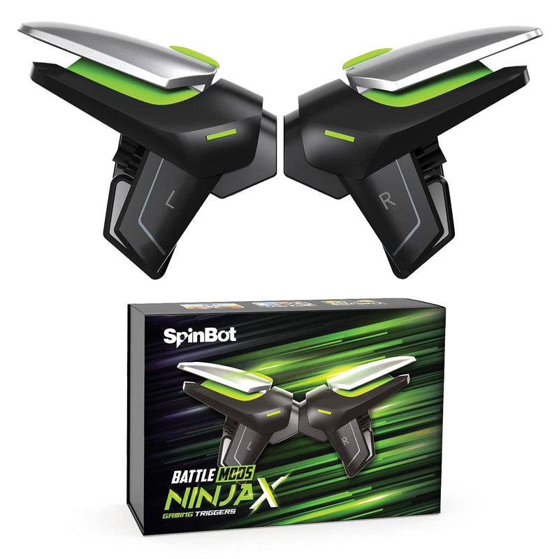 BattleMods NinjaX Mobile Gaming Triggers 5X Faster with Capacitive Conduction for BGMI/Free Fire Max/COD Mobile - (Black) NinjaX