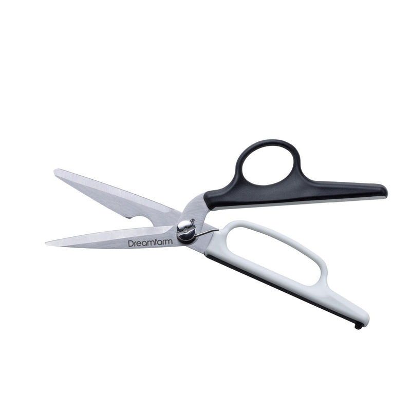 Dreamfarm Bishears 2-In-1 Kitchen Scissors that Flip to Become Powerful Shears - Black/White