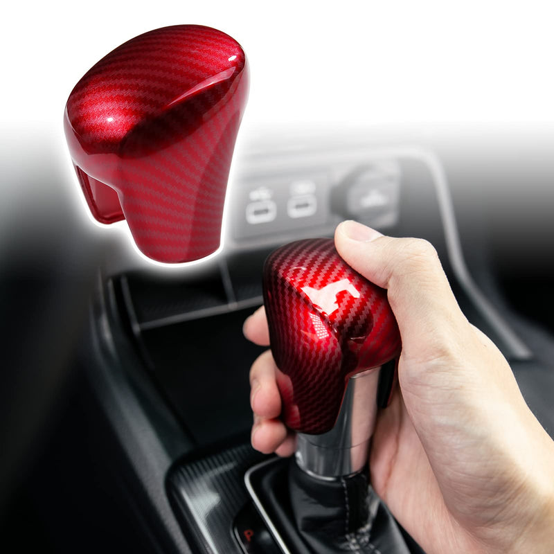 CKE Compatible with Honda Civic 2022 2023 2024 2025 2026 for CRV HRV 2023 2024 2025 2026 for Accord 2018-2024 2025 2026 Accessories Car Center Console Gear Shift Knob Cover Trim Cap -Red Carbon Red Carbon