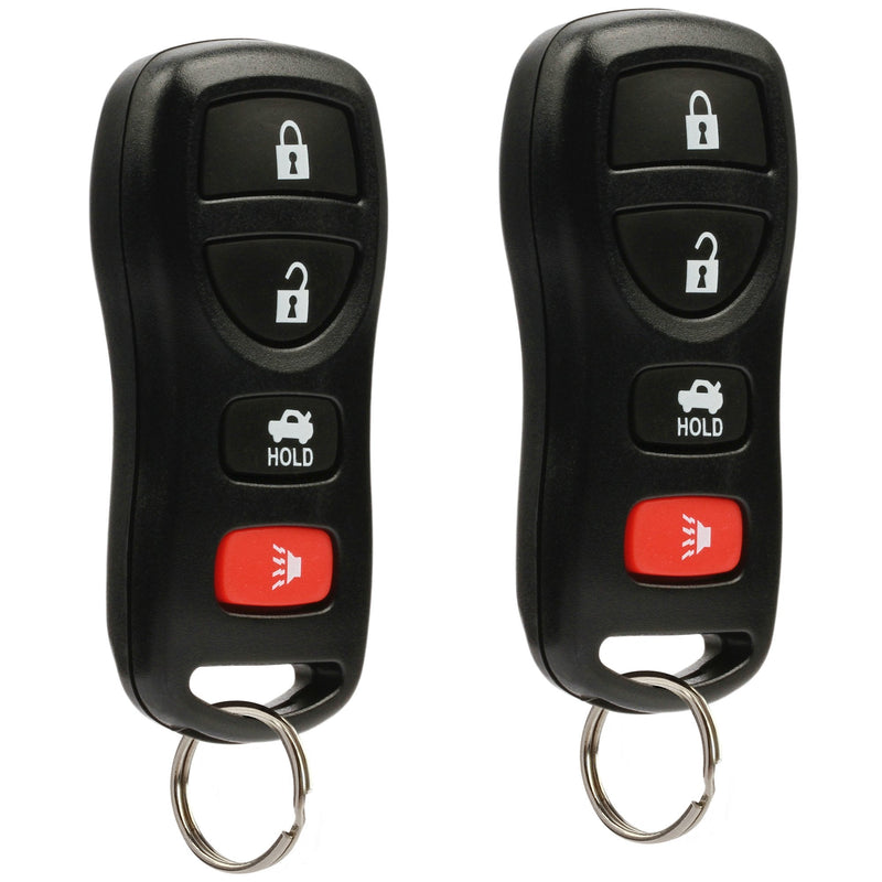 2X USARemote Keyless Entry Remote Key Fob 4btn for I35 G35 350Z Altima Maxima Sentra 2-Pack Black
