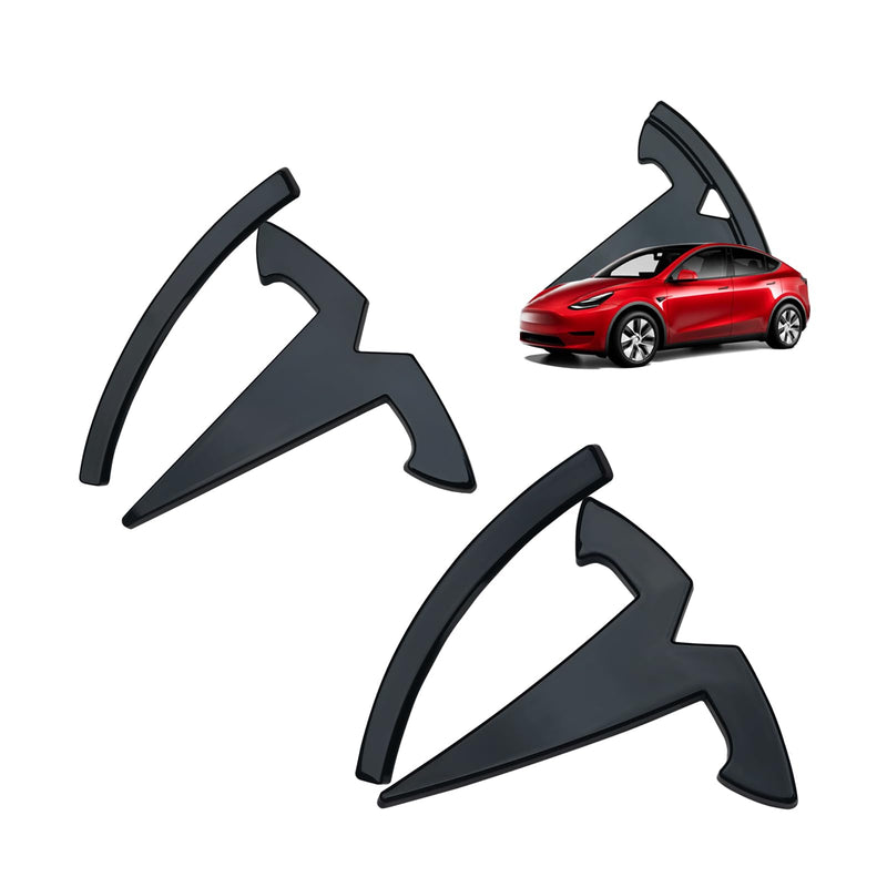 YHCDSEA for Model Y Emblem Badge Sticker Cover, fit for Model Y Logo Decals Accessories (Glossy Black) Glossy Black