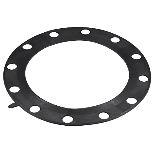 MECCANIXITY Rubber Flange Gasket Full Face for 10 Inch DN250 Pipe 12 Bolt Hole Black Flat Washer