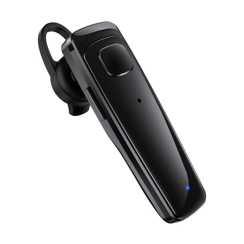 ADADPU Bluetooth Headset - V5.0 Wireless Handsfree Earpiece Built-in Dual Mic Noise Cancelling, 10 Days Standby 16Hrs HD Talktime Ultralight Headset for iPhone Android Samsung Laptop(Black) Black